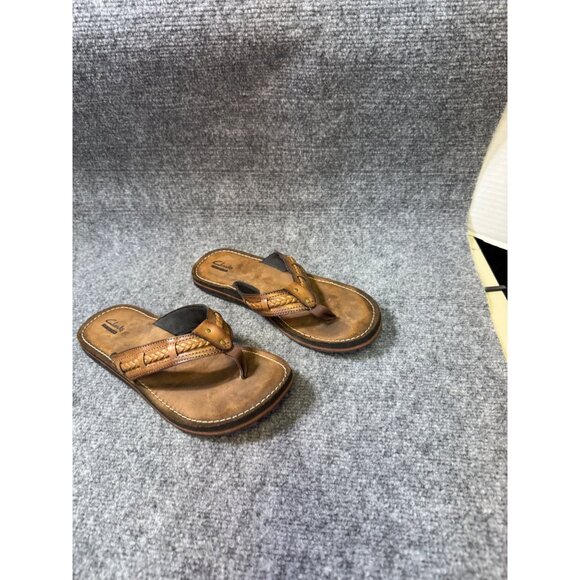 Clarks Womens Size 10 Brown Leather Flip Flops - Picture 11 of 15